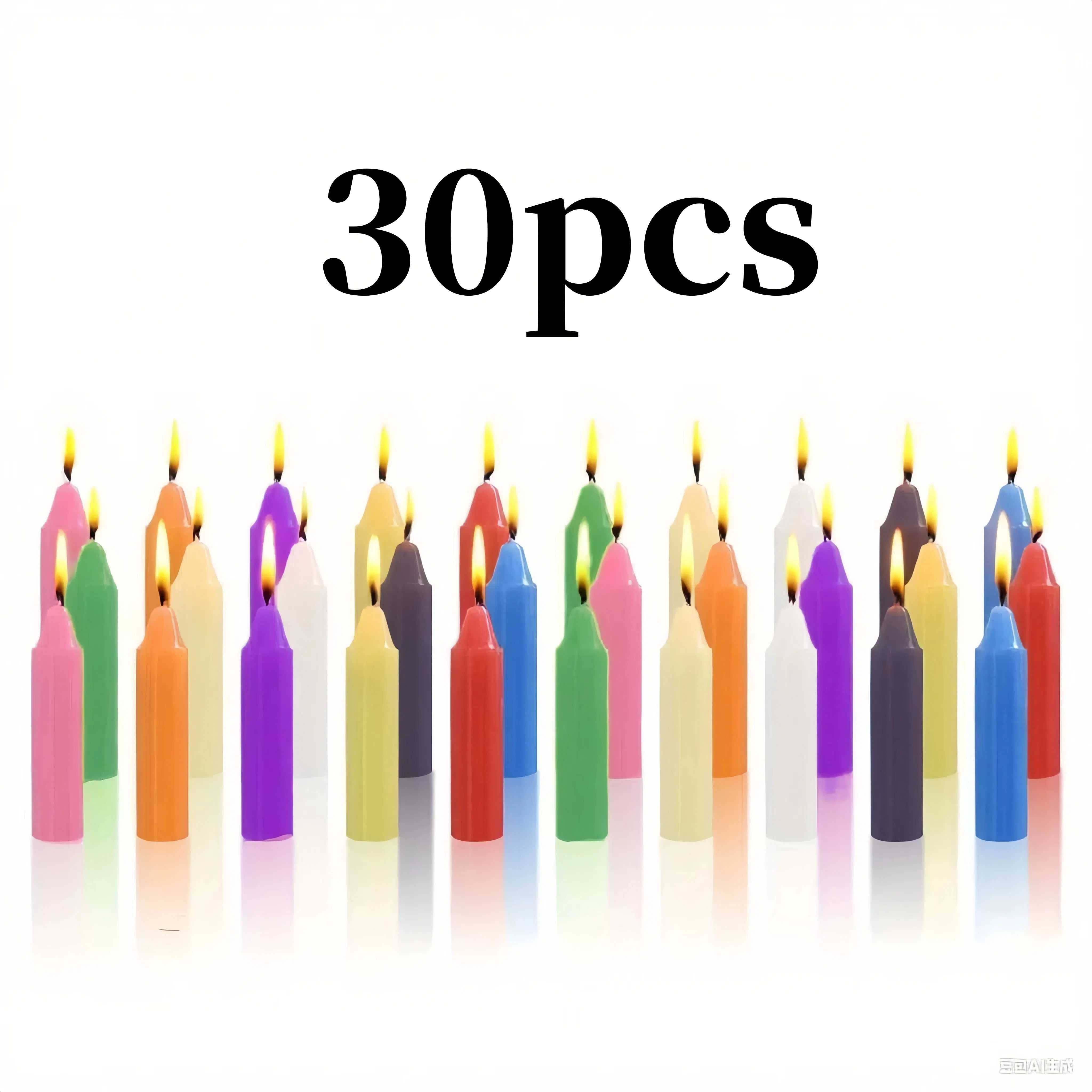 Image of Ultra-short Tapered Candles, Measuring 2x0.5 Inches, Packs Of 30 Or 60 And Are Perfect For Celebrations And Meditation. Each Candle For Approximately To 1 Hour