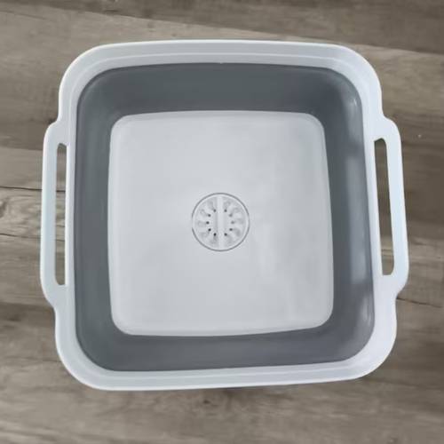outdoor portable folding basin square draining cleaning tub camping portable storage basket storage basket multifunctional lightweight vegetable washing basket five names its in hollow drainage