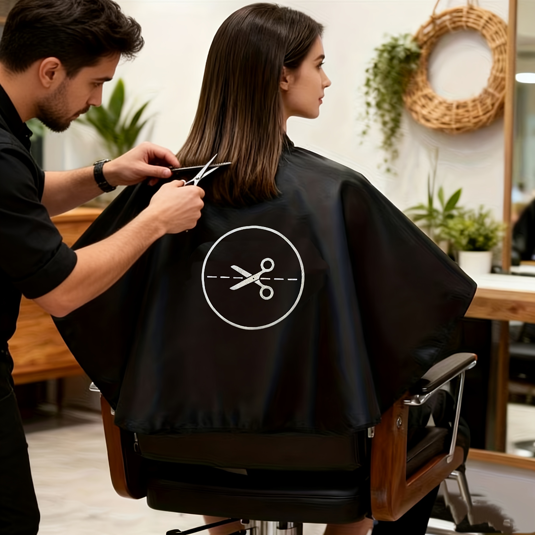 TEMU Professional Hairdressing Apron& Stylist Cape- Salon Cape For Hair Stylists, Versatile Barber Apron For Home& Salon Use, Essential Hairdressing