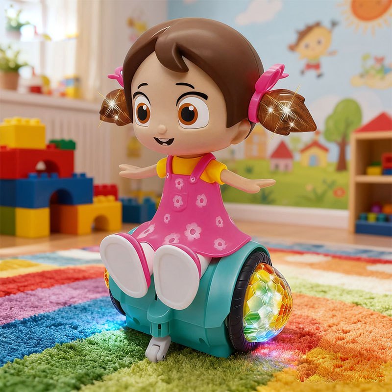 TEMU Electric Universal Stunt Rotating Girl Balance Car Toy, Electric Universal Rotating , Fidget Toys, Toys For Boys, For Children During Holidays,