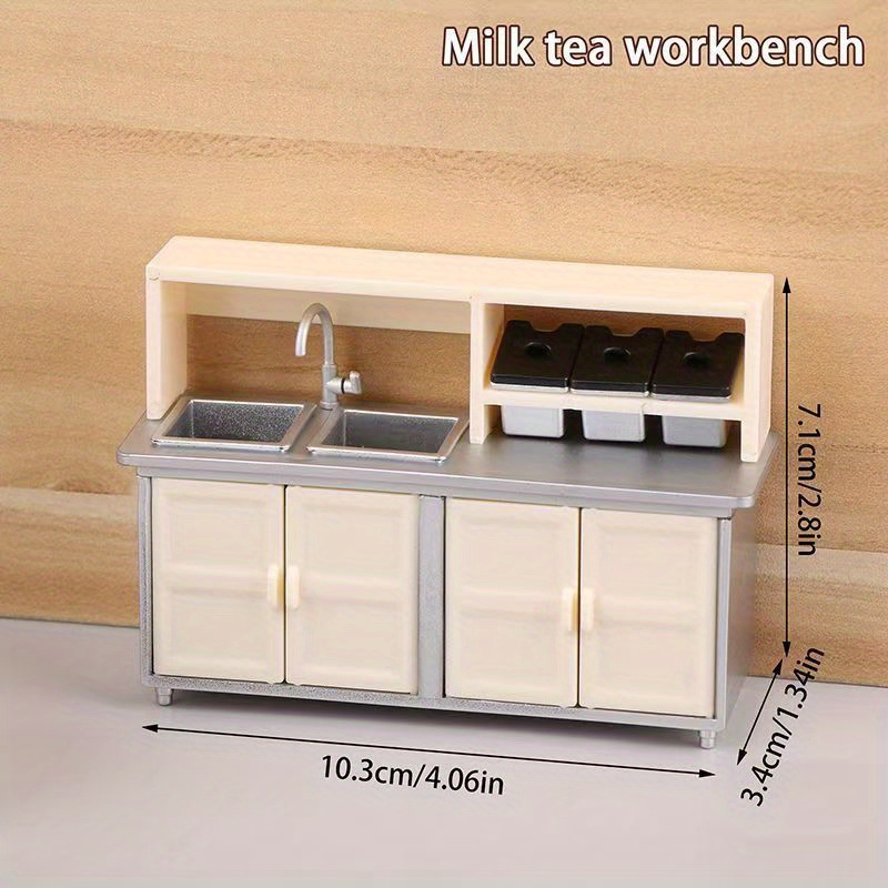 

A Mini Workstation Model Resin, Requires , Suitable For Decoration Or Shop Decoration Models, Micro Photography Props, No Electricity Needed.