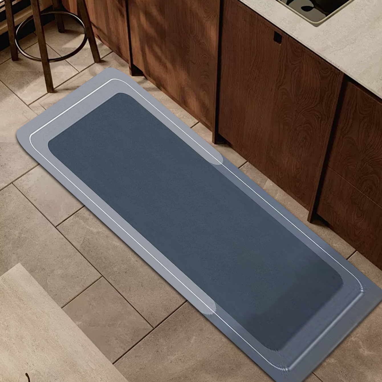 Image of Super Large Diatomaceous Floor Mat With Letters At The Entrance, Dandelion Kitchen Decoration Floor Mat