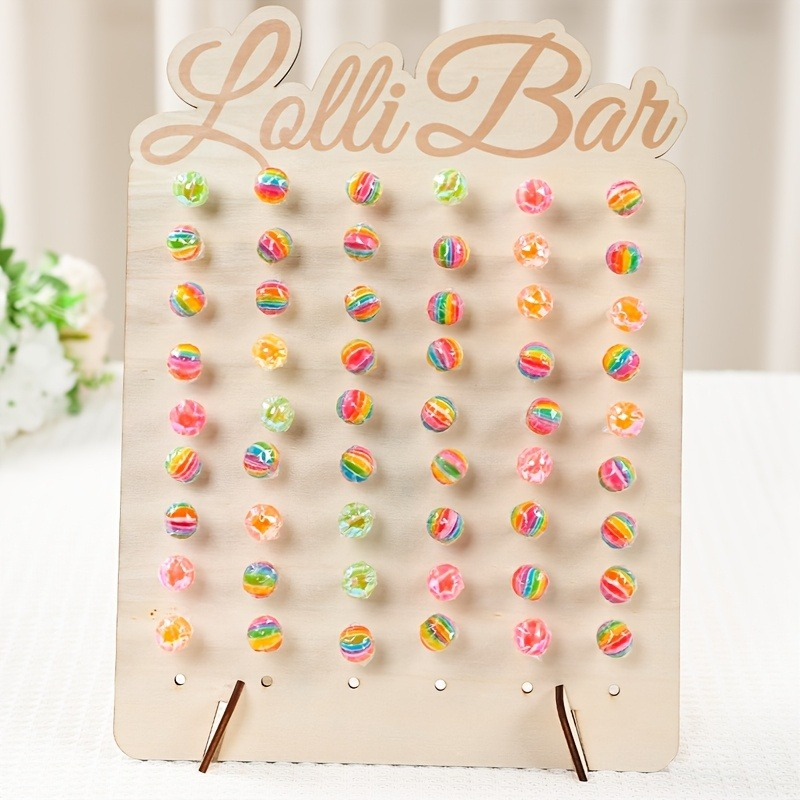Image of 1pc Wooden Display Stand, Desktop Organizer, Suitable For Birthday Party Decorations, Baby Shower Supplies, Wedding Bridal Party Table Decor, Anniversary Party Supplies, And Party Table Centerpieces