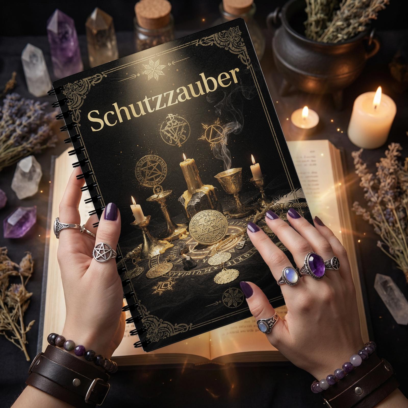 German Version Protect Magic Clipboard, Symbols And Spiritual Defense Guide, Notebook, Adult Protection Spells And Reference Clipboard.