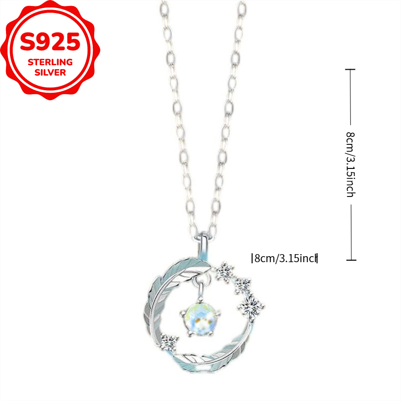 Women's S925 Silver Feather Necklace — Everyday Elegance