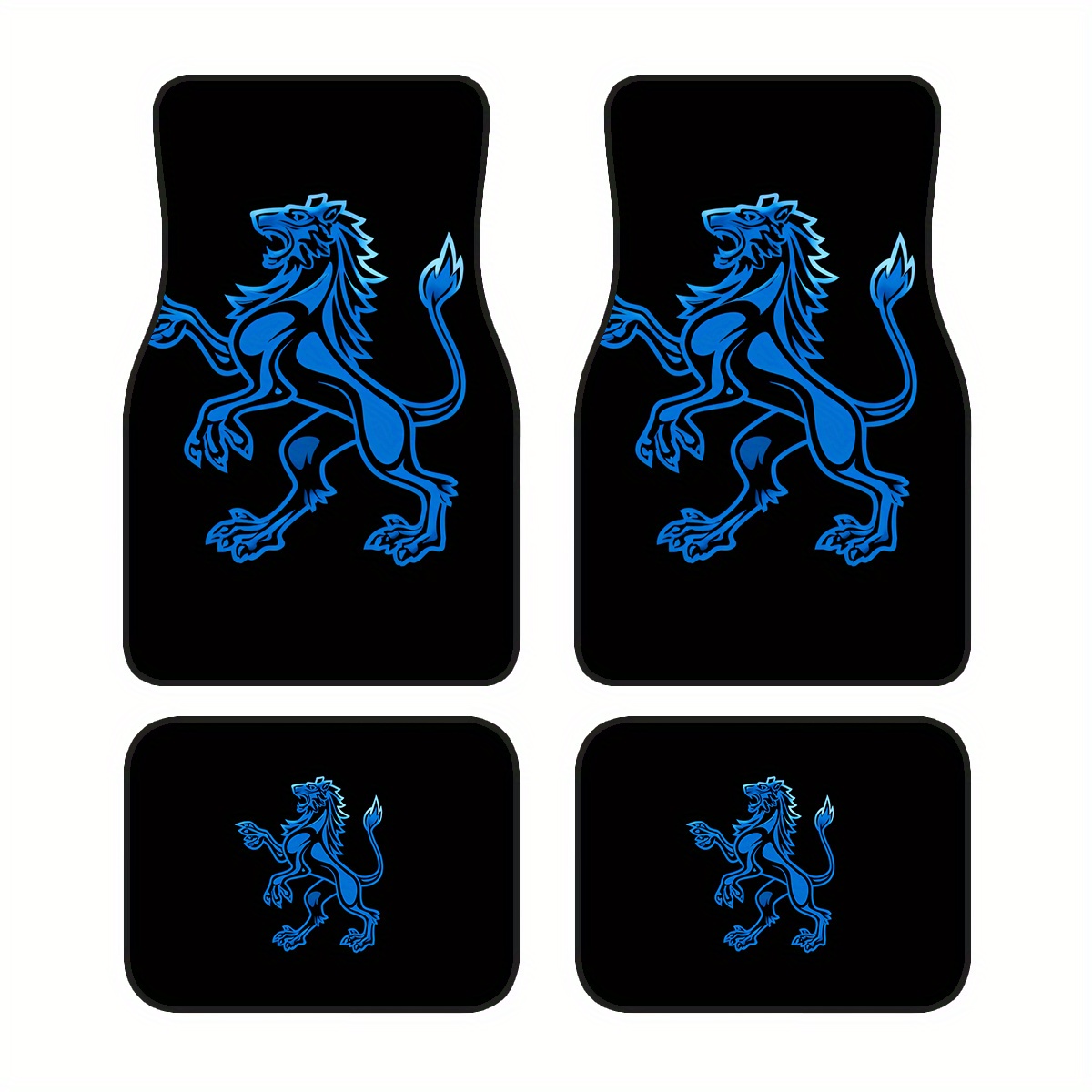 TEMU 4pcs Paw Print Car Mats- Fits Sedans/trucks/suvs- Unique Interior Decor