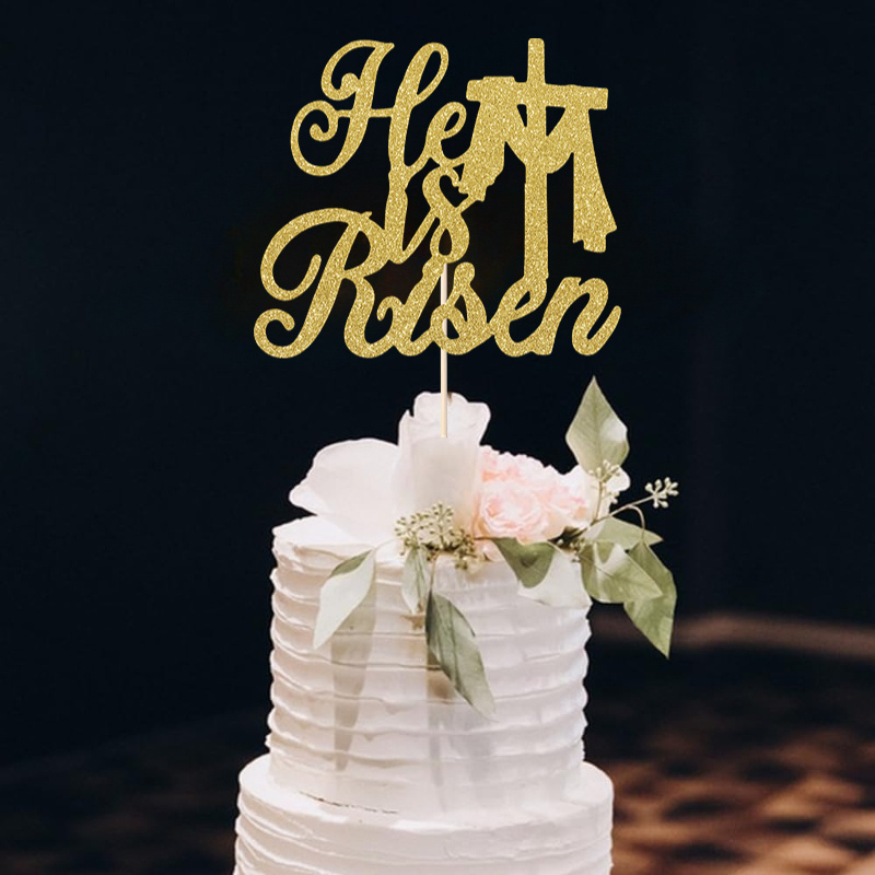 1 stck goldener glitzer auferstanden ostercake topper - Temu Luxembourg