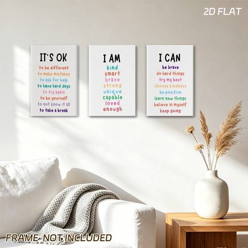 imagen del artículo póster 2d con motivacional de aceptación de mismo , decoración para el hogar en 2d sin , múltiples especificaciones disponibles, de pared inspirador y para la decoración del dormitorio y