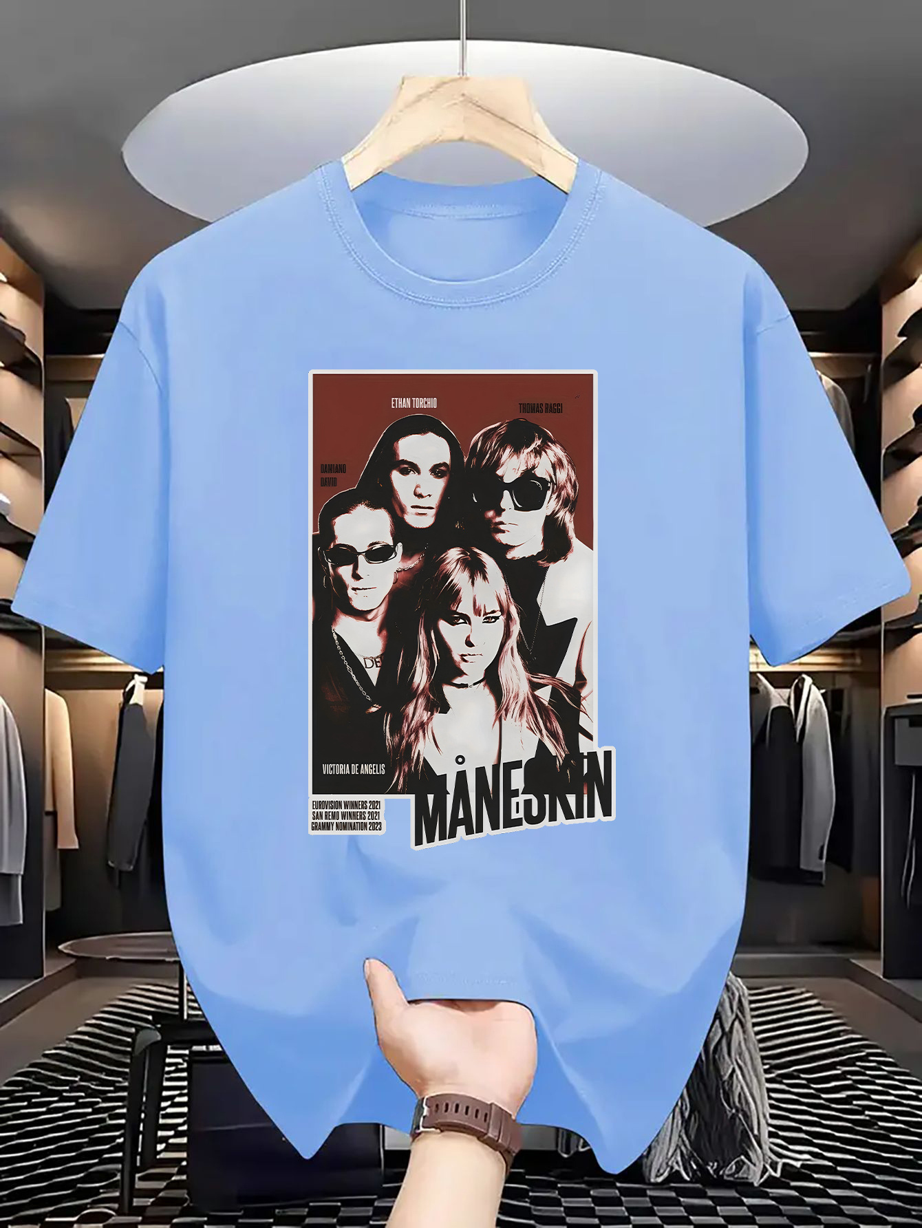 1pc rock band graphic t shirt unisex casual crew neck tee Temu