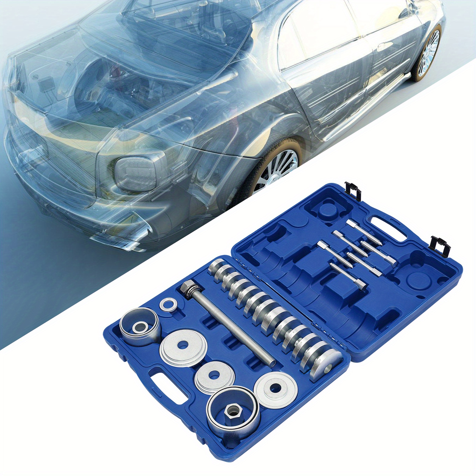 TEMU 31pcs Bearing Removal And Installation Tool Set, Sturdy And Durable, Can High Tensile , Easily Removes Stuck Tight Bearings, Suitable For Most