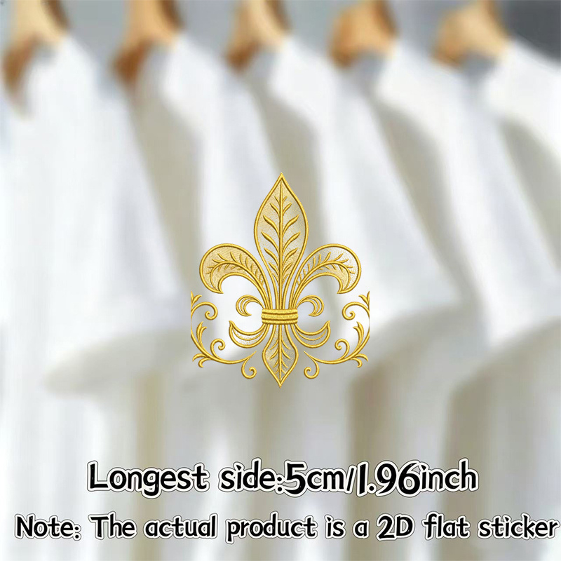 TEMU Elegantes Stickers de Transferencia de con Floral de Francés Adecuados para Tejidos Planos como Ropa, Sombreros, Bolsos de Lona, Cojines, Cuero,
