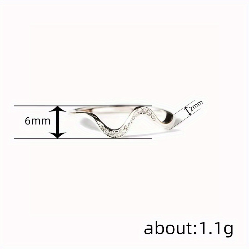 Women's Plated Wave Thin Stackable Ring, Minimalist