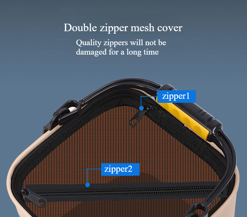 foldable fishing bucket 8l 13l portable fishing water pail robustness multi functional for hiking fishing camping traveling boating with 5meters rope Product details 1