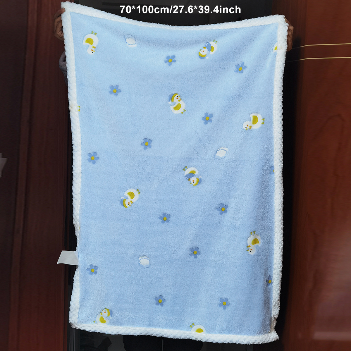 Baby Blanket Duck Pattern Soft and Comfortable Single Side Thin Type