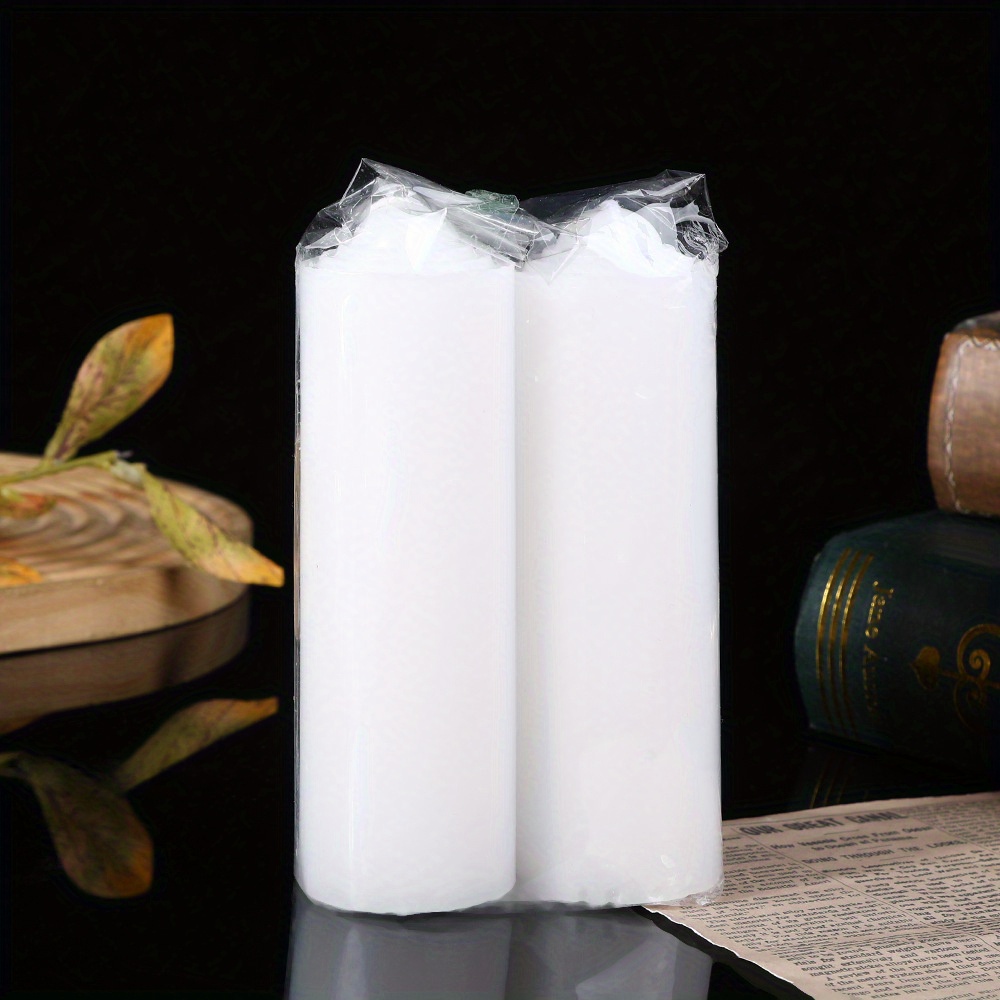2-pack Extra Thick Cylindrical Lighting Candles, Household Restaurant Bar Candlelight Dinner Atmosphere Arrangement Candles, Romantic Wedding Rod Candles, Celebration Candles