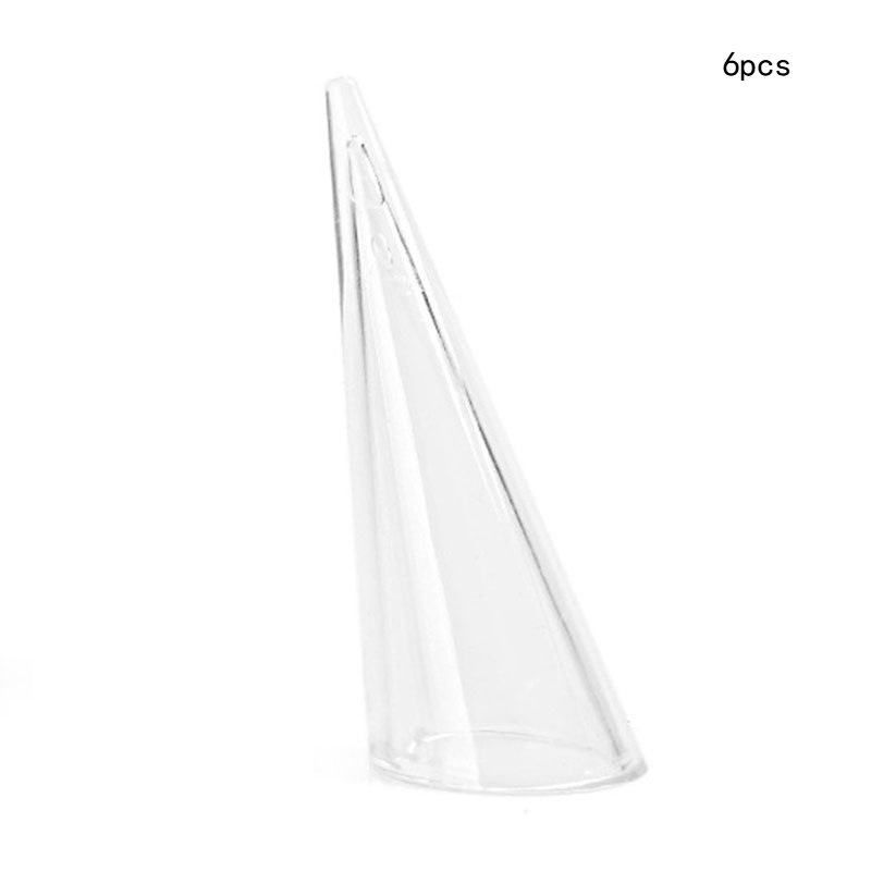 TEMU [6pcs Ring Holder] 6pcs Transparent Acrylic Ring Holder, Acrylic Ring Display Stand, Jewelry Display Stand, Wedding Display Cone Stand, Ring