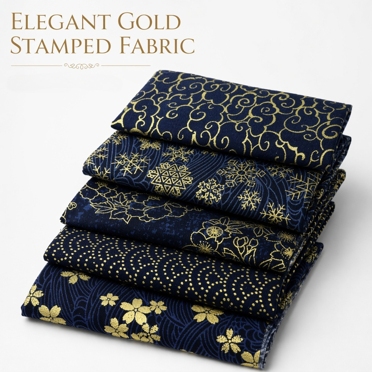 TEMU 5pcs 5pcs 5pcs (5pcs Suitable For) Japanese Black Fabric Roll - Pre-cut Quilt Fabric Suitable For Handmade Sewing, Quilting Crafts, Sheets For
