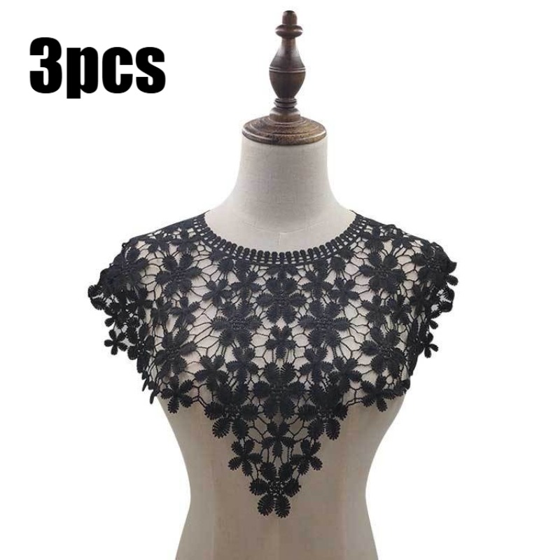 Image of 3pcs Elegant Wide Lace Crochet Shawls - Lightweight Short Cardigans Suitable For Dresses, Wedding Guest Dresses, Formal Occasions, Shawl For, Wide Width Cardigan