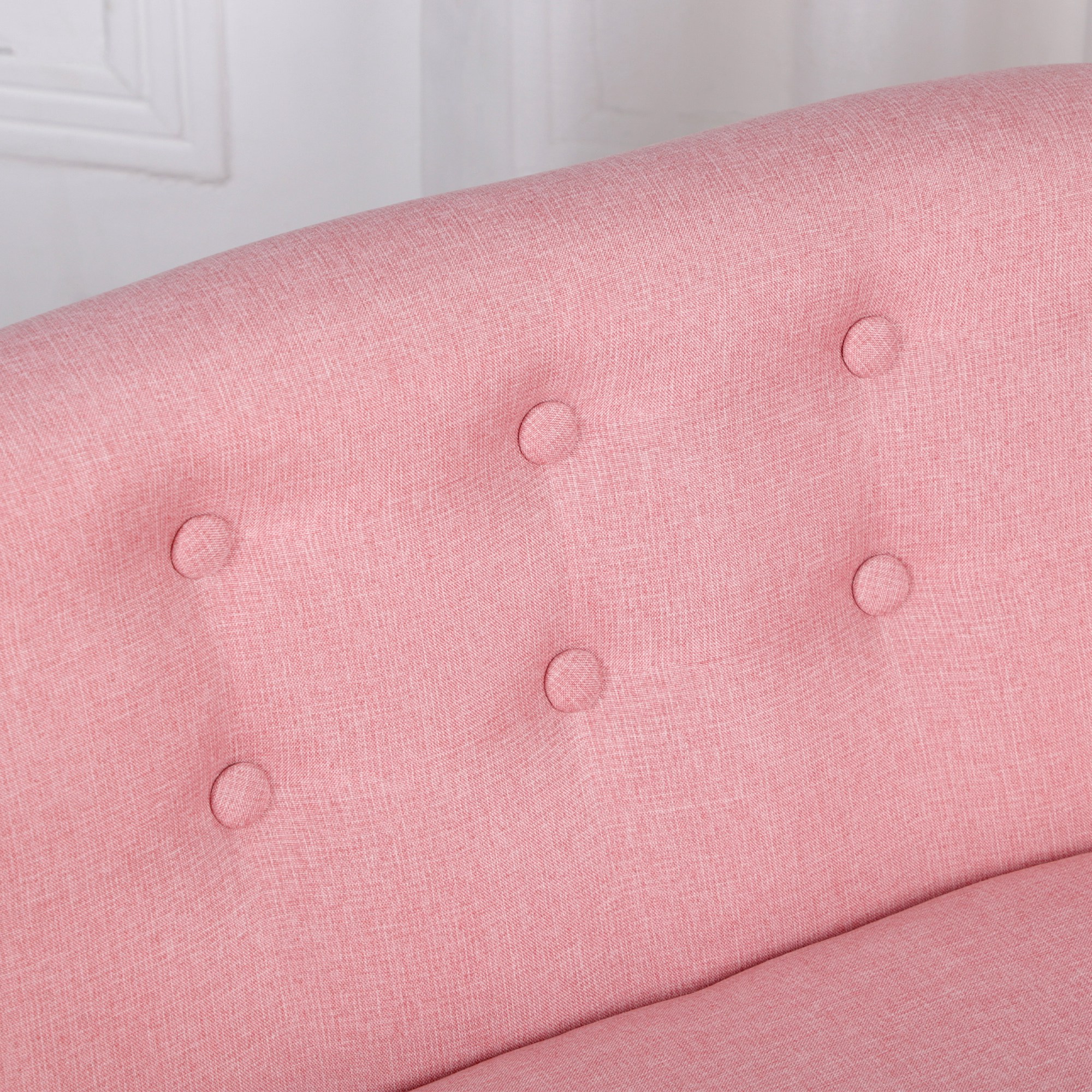 Qaba 2-Seat Kids Sofa, Toddler Sofa Couch, Sofa Chair for Ages 3-7, Pink