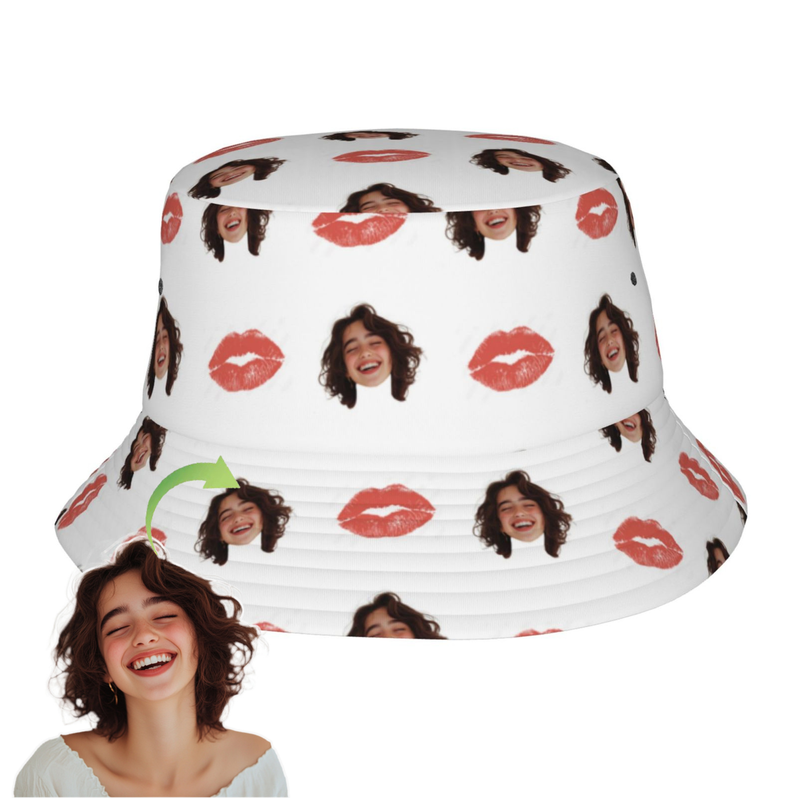 TEMU Sombrero de unisex personalizado con foto de a medida, para despedidas de soltera y como un regalo de Navidad único
