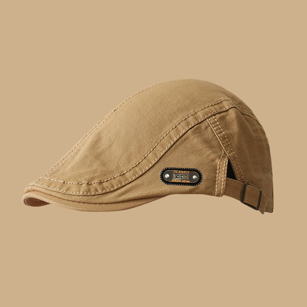 Unisex Solid Color Retro British Style Painter Hat
