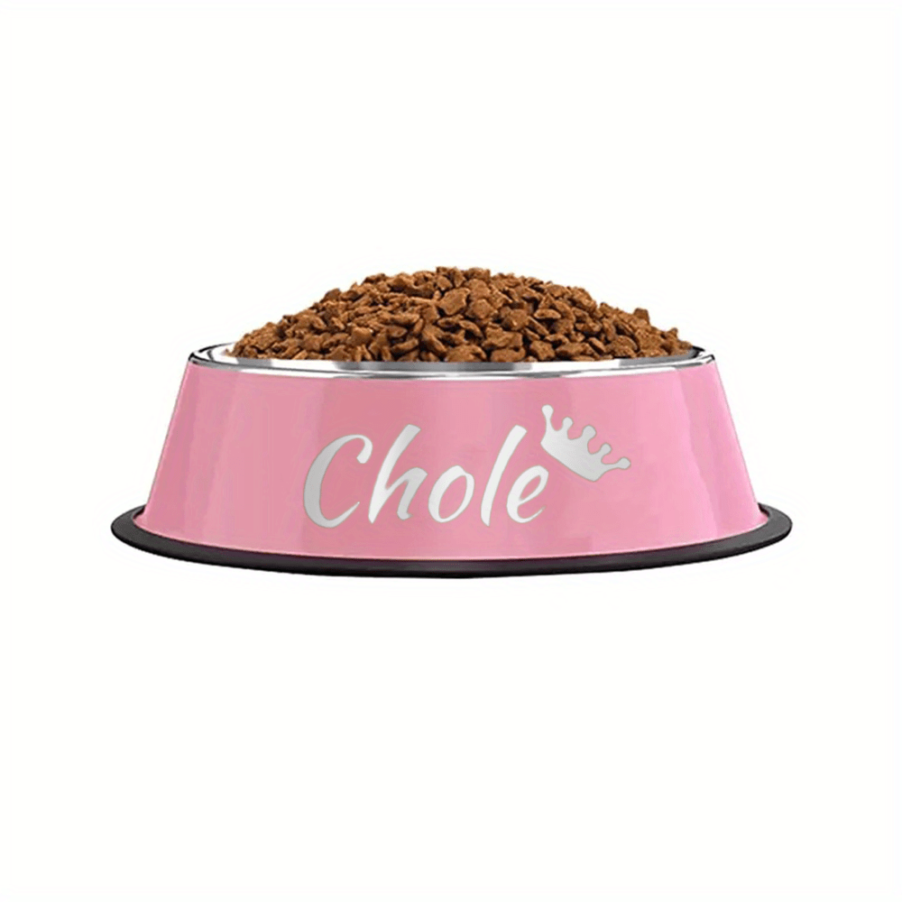 TEMU [customization] Customized Cat Bowl, Laser Engraved Pet Bowl, Can And Your Pet's Name