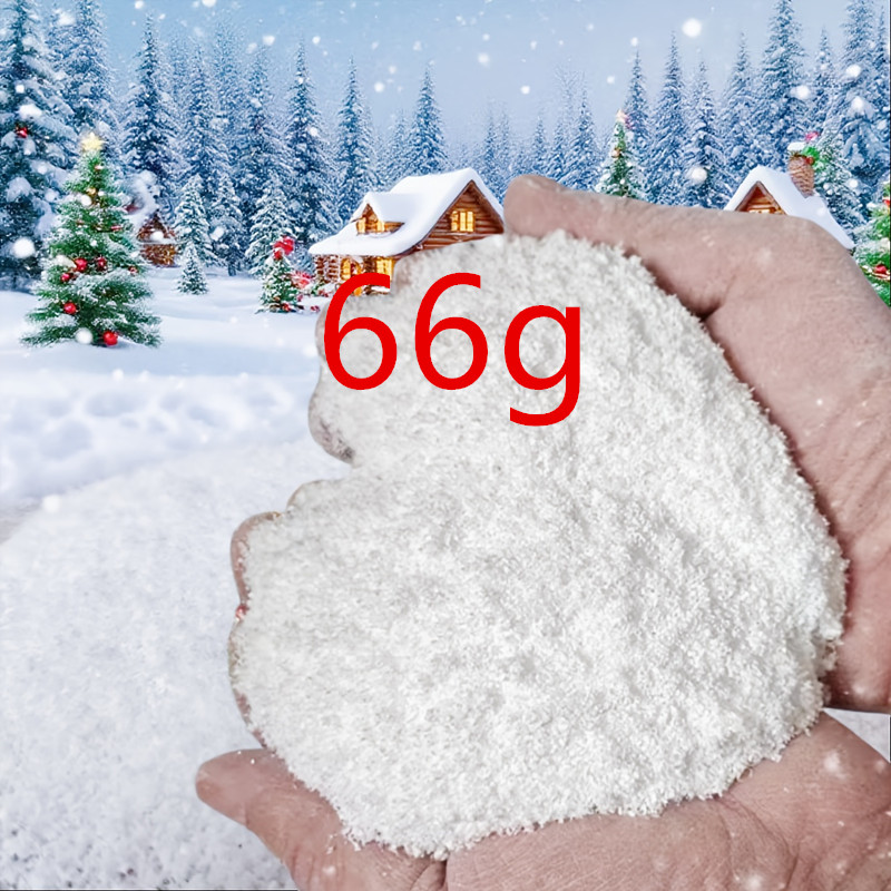 TEMU 66g Realistic Snow Decoration - Microfiber Artificial Snow For Christmas Halloween