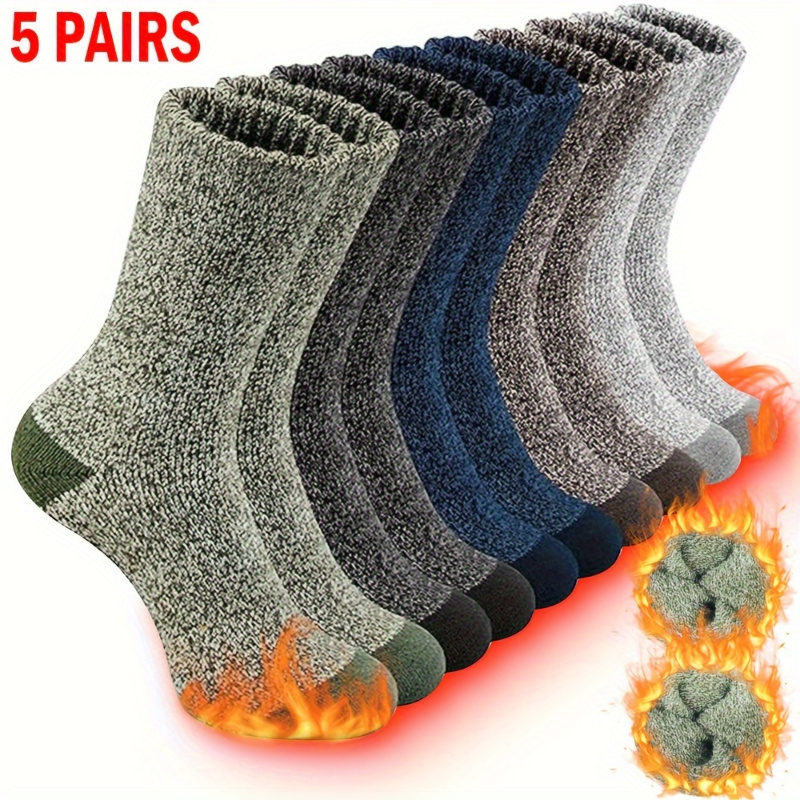 5pcs Cozy Thermal Socks