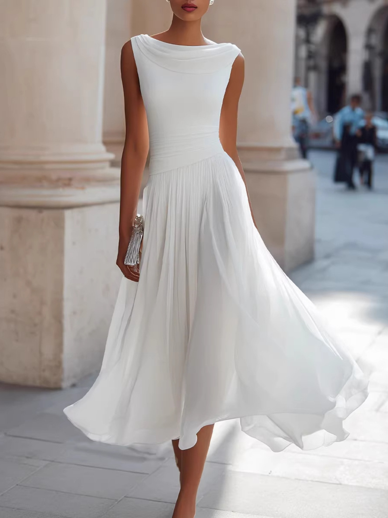 chinese dress ladies Saylor Maxi Dress in White