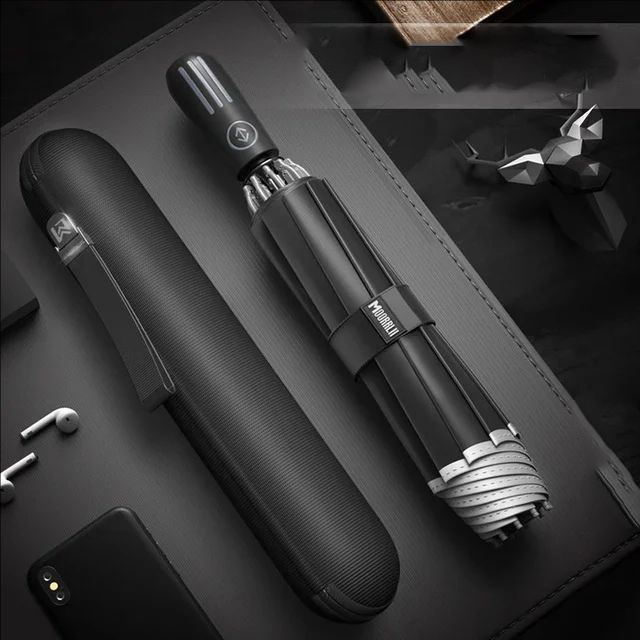 MOORRLII [Windproof Umbrellas] Large Automatic Windproof Umbrellas for MenAnd Women |Vintage Design, 10 Ribs, Suitable for Golf, Windproof Rain Gear, Large Folding Umbrella, Reinforced Parasol, Casual Fashion Style, Inverted Parasol, Durable Frame, Lightweight Build, Commuter Rain Gear, Fashion-Conscious Users