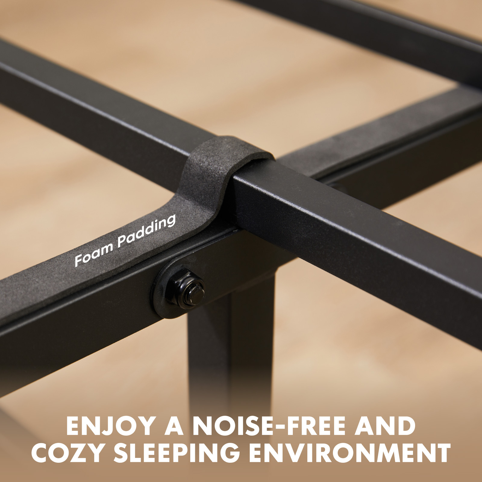 Modern All-Metal Bed Frame with Headboard And Footboard – Tool-Free Assembly, Underbed Storage, No Box Spring – Available in Queen, Full, And Twin Sizes