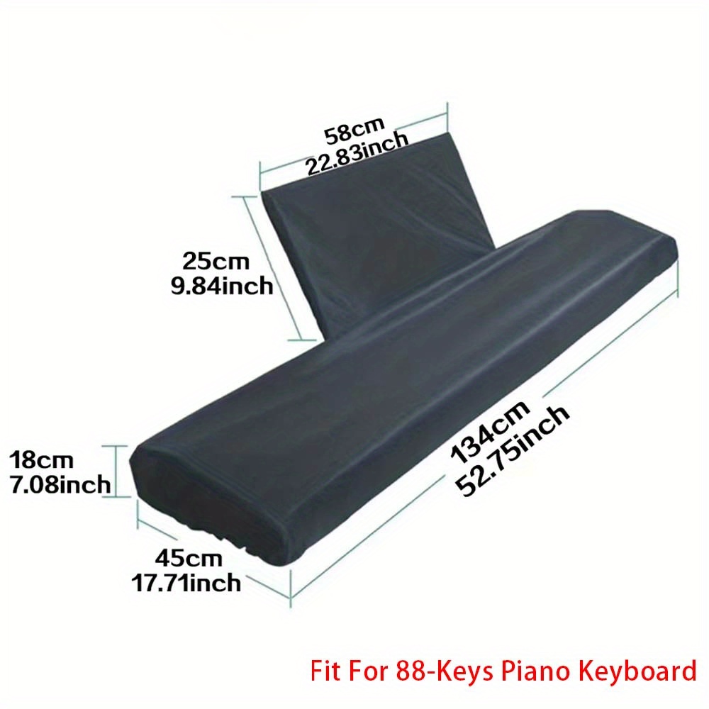 Image of 1pc For 61/88 Keys Digital Electronic Keyboard Dust Cover With Music Stand Opening For Digital Electronic Piano, Desk & Drawer Organizer For Home Storage