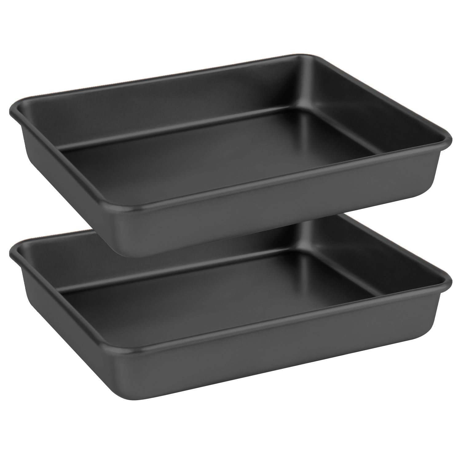 TEMU 2/4pcs Baking Sheet Pans, Nonstick Deep 11*9 Inch Cake Pan, Heavy Duty Rectangular Cookie Sheet, Kitchen Items Easy Clean & Baking Party Gifts,