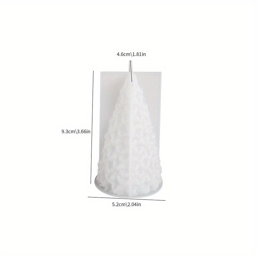 Image of [resin Mold] Silicone 3d Christmas Tree Candle Mold - Resin Casting Mold For , Clay Craft, Home Decor, Candle, Wax Melts, Plaster - Crafting Mold For Gifting