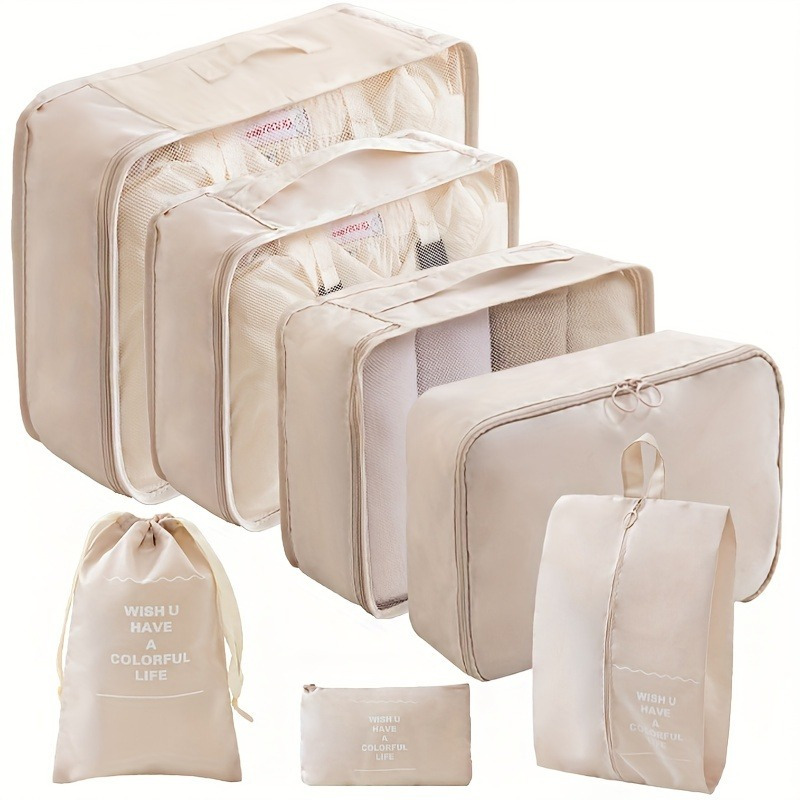 7pcs travel organizer set suitable for suitcases lightweight luggage packing bags ideal for travel accessories