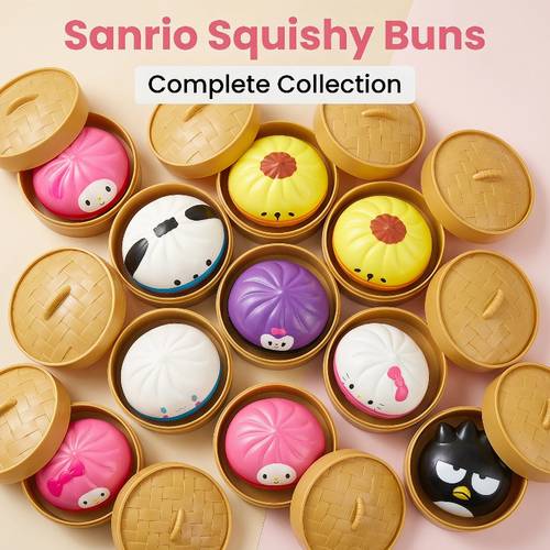 cute cartoon bun toys slow rising relax squeeze toys with steamer fidget toy for kids party favors random style and color