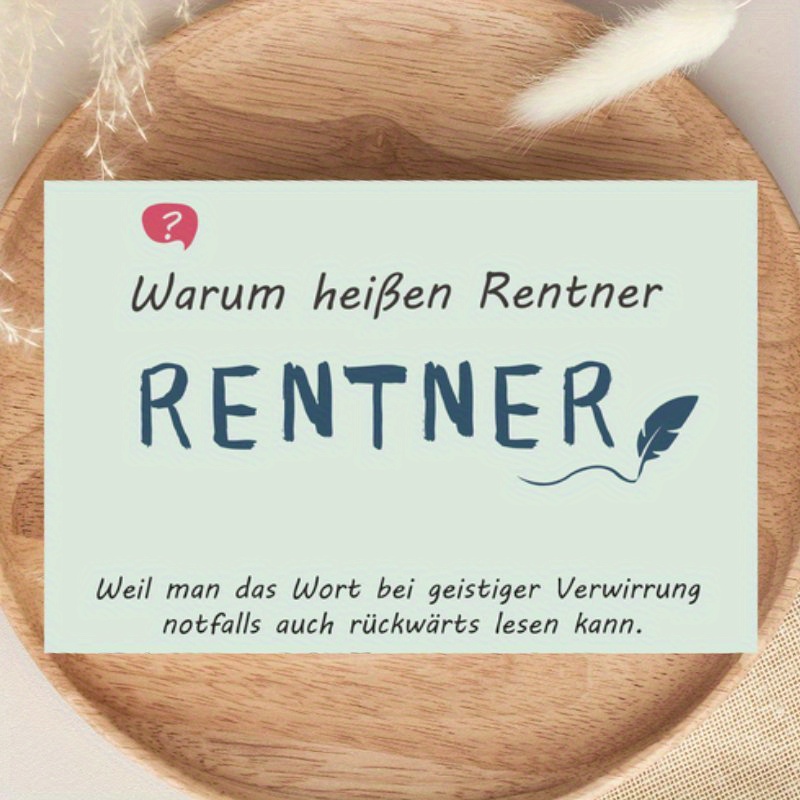 Image of A Humorous German Farewell Card, Ideal For Retirement, Job Transitions, Or Any Occasion, Making A Great Gift For , , Spouses, Or Colleagues