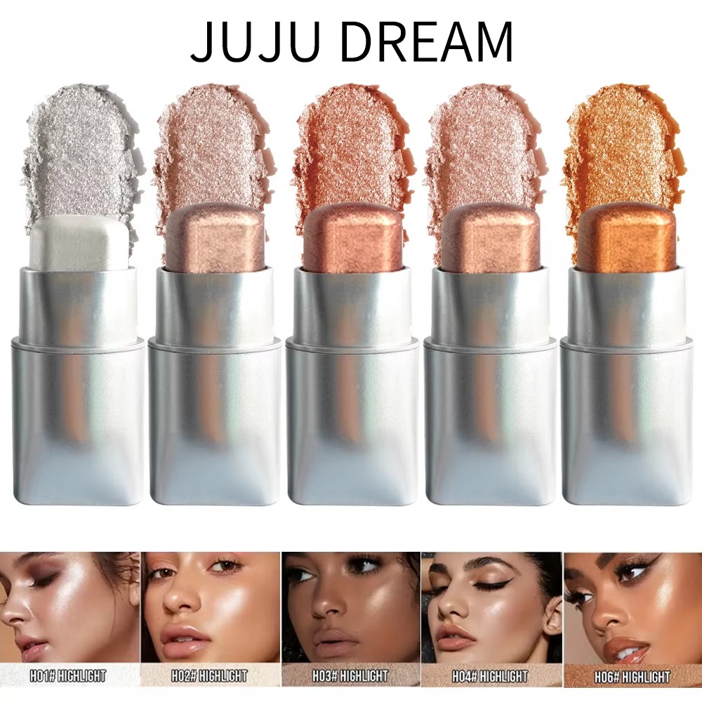 Image of 5 Pack Highlighter Sticks, Facial Highlighter Cream Sticks, 5 Shades, Waterproof& Sweat Resistant, Natural Radiance, , Create , Ideal For Medium