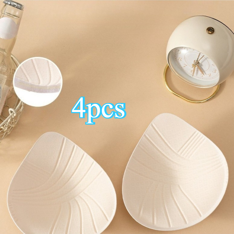 Image of 4pcs Of Separate Bra Pads, Comfortable, Breathable, Sweat-absorbent, Suitable For Swimwear, Sports Vests, And Underwear.
