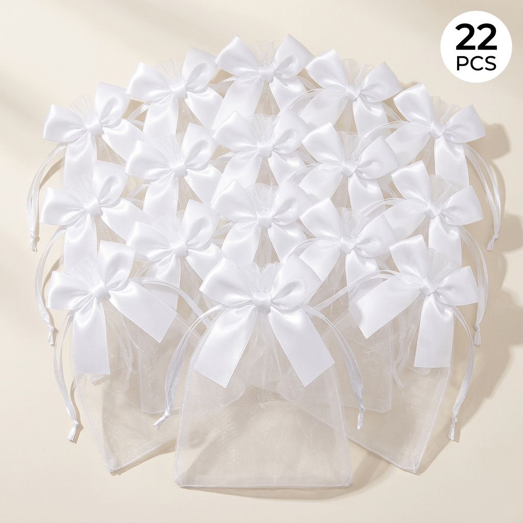 TEMU Regalo /Lui 22 pezzi Sacchetti Regalo in Organza con in Raso, Grandi Sacchetti con Coulisse Trasparenti, Tessuto e Chiusura con Laccio di per