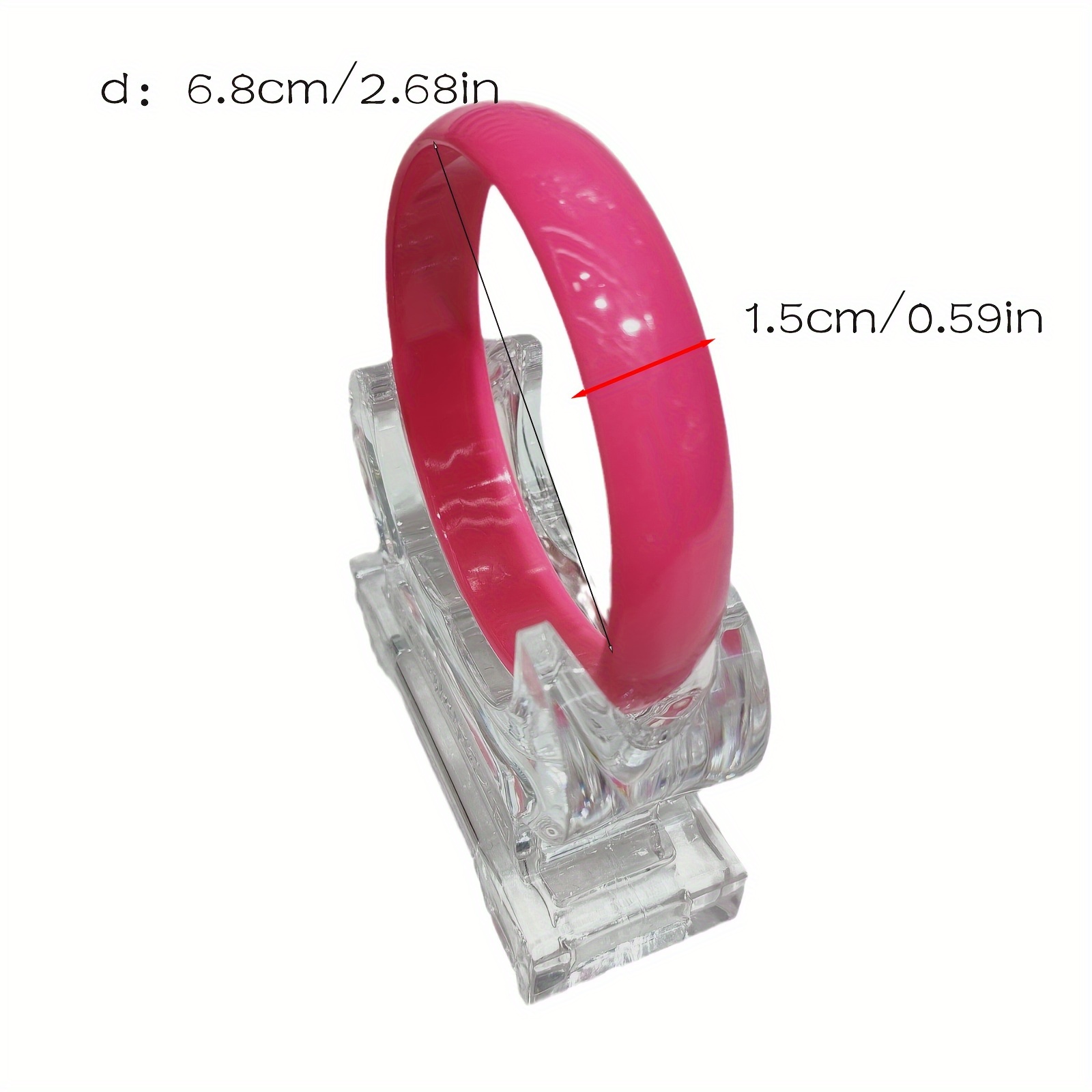 5pcs Vibrant Multicolor Resin Bracelets Set, Casual Gifting