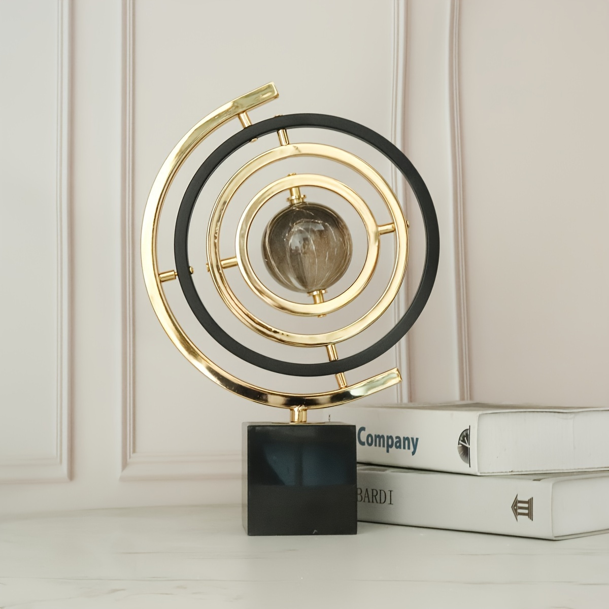 Image of Elegant Metal Decor - Modern Desktop Ornament For Home, Office, And Study, Perfect Christmas Gift