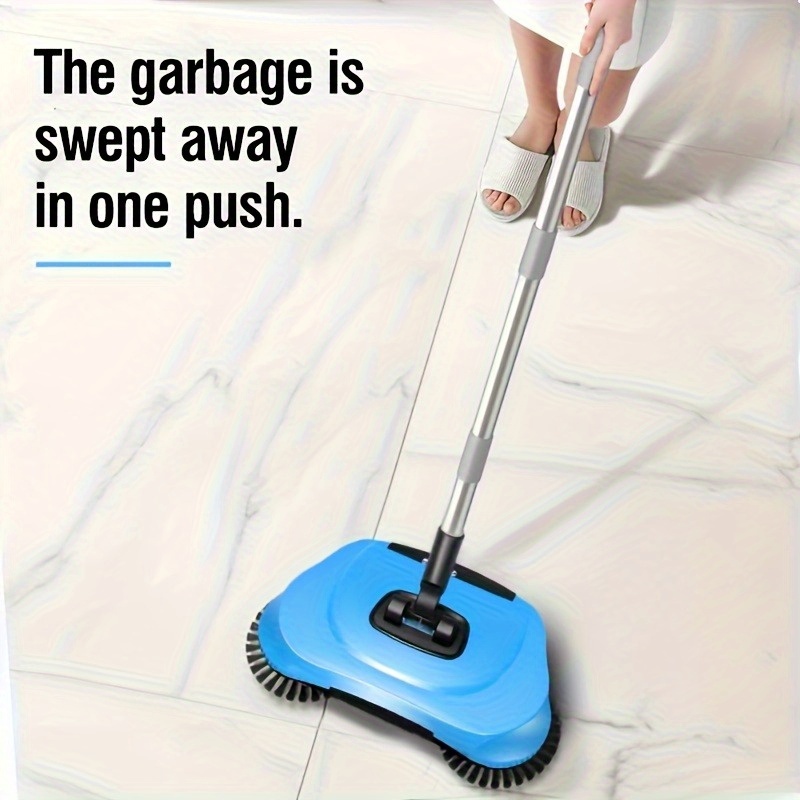 Long Handle Manual Sweeper And Vacuum Set - Multifunctional Push Floor Cleaning Tool for Hard Floors, Tiles, Kitchens, Offices And Pet Hair Removal