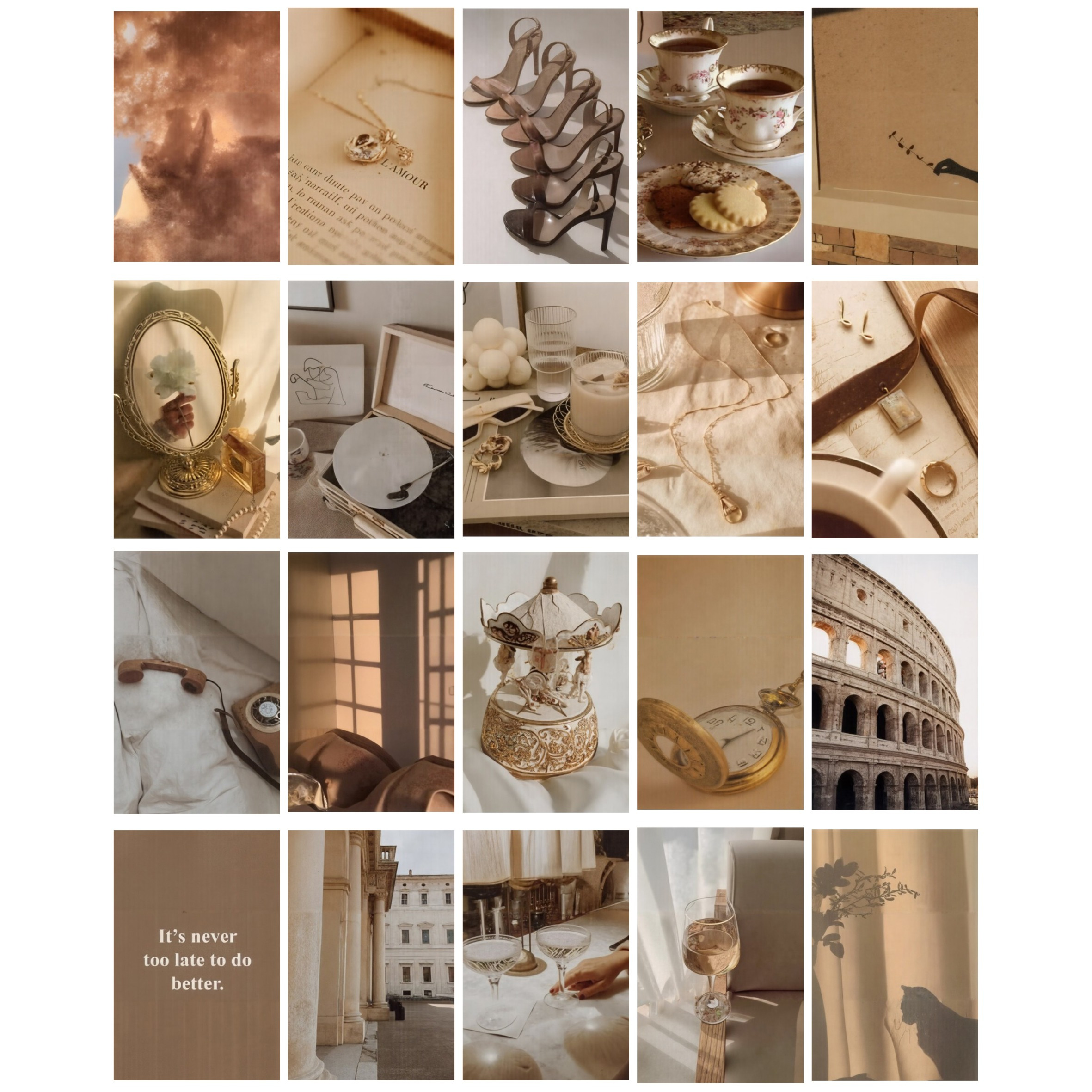 Image of 20pcs 9.98x14.99 Cm Retro Lifestyle Postcard Cardstock, Holiday Decor, Greeting Card, Singing Of And Beauty , Suitable For Mailing And Collection, Ideal For Living Room, Bedroom, Study, Dorm