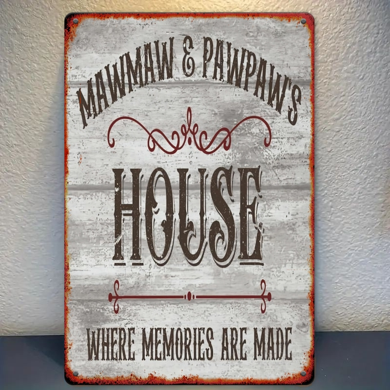 

1pc, Vintage Metal Sign (8x12 Inches), " & '" Wall Decor With , Flat Print Iron Plaque For Home, Bar, Garage, Club, Restaurant, Cafe