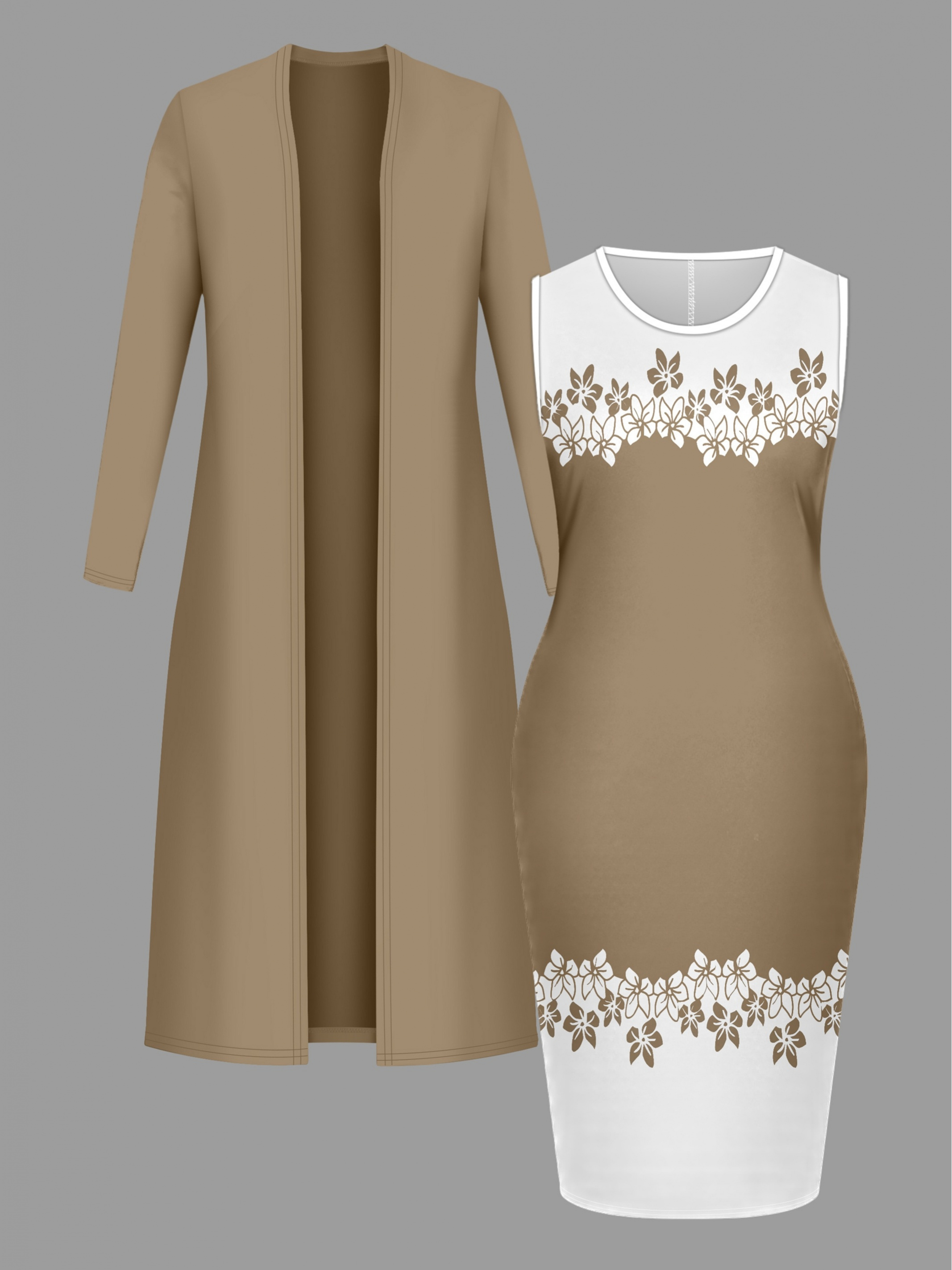 dress with coat sold on Temu United States