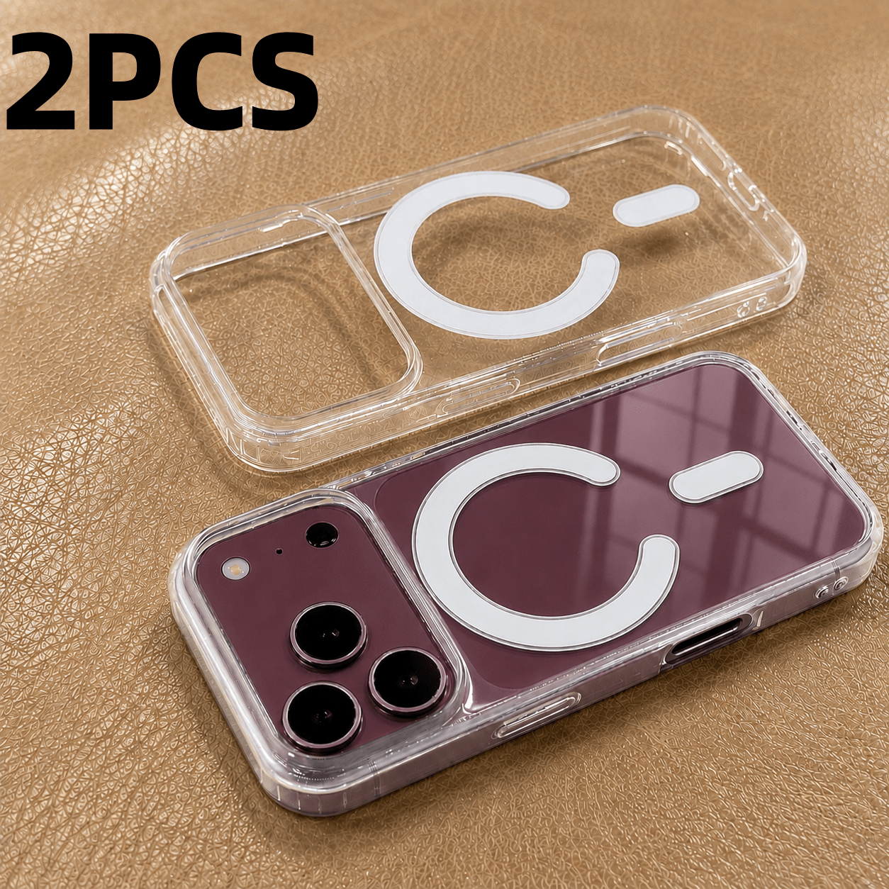 TEMU Phone Case: 2pcs Magnetic Clear Case For Magsafe Wireless Case For Iphone 18 Pro Max 18 Pro Transparent