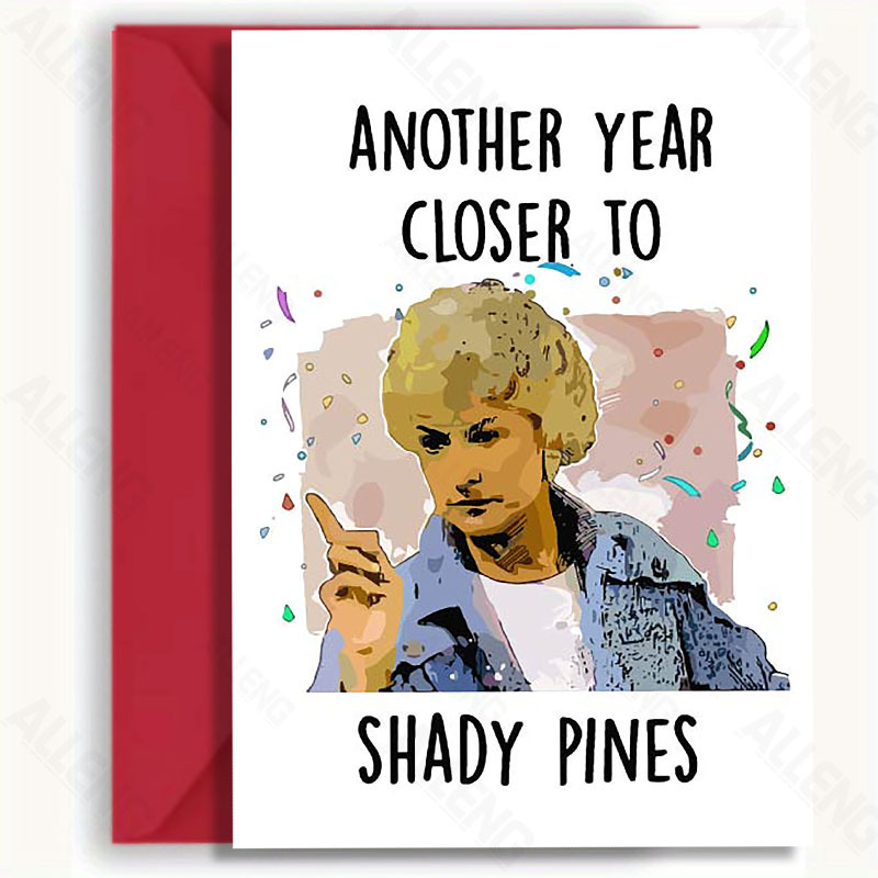 

1pc Alleg Shady Greeting Card, Humorous Birthday, , & Thank You Card, Pop Tv Show Inspired Stationery, For All