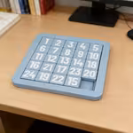 1PC-3D打印5×5数字拼图摆件,华容道,成人室内户外派对,家庭聚会桌游,解压拼图,耐用塑料,锻炼逻辑思维和问题解决能力,各种节日的理想礼物。