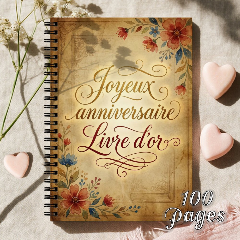 TEMU 1pc 'or spirale floral vintage, ' sur le thème Anniversaire, pour amis, collègues, femmes, hommes, 'or décoratif rétro pour d'anniversaire,